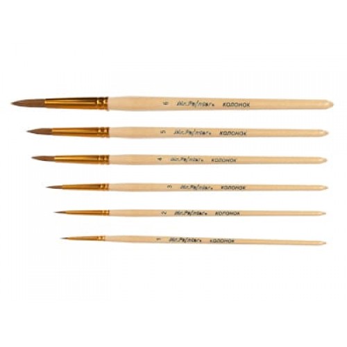 Кисть колонок "Mr.Painter"   KOR 431-03   круглая   5 шт  короткая ручка №03