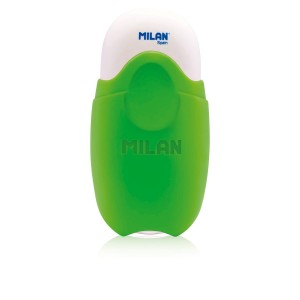 "Milan"   Ластик с защитной крышкой School 1012 Fluo   12 шт. CMMS1012