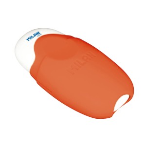 "Milan"   Ластик с защитной крышкой School 1012 Fluo   12 шт. CMMS1012