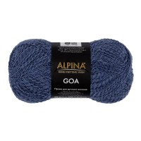 Пряжа ALPINA "GOA"   58\% хлопок, 38\% акрил, 4\% полиэстер   10 шт. х  50 г  175 м ± 5 м №10 джинсовый