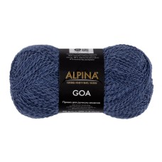Пряжа ALPINA "GOA"   58\% хлопок, 38\% акрил, 4\% полиэстер   10 шт. х  50 г  175 м ± 5 м №10 джинсовый
