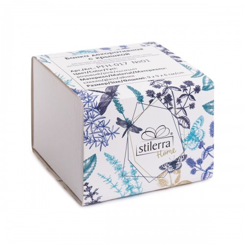 "Stilerra home"   PFH-017   Банка декоративная   9 х  6 х  9 см №01 "розовый"