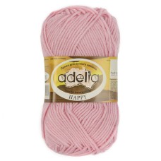 Пряжа ADELIA "HAPPY"   100\% акрил   10 шт. х  50 г  128 м ± 7 м №22 св. розовый