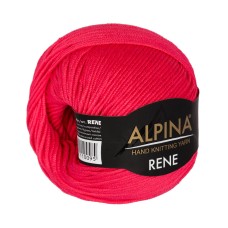 Пряжа ALPINA "RENE" 2   100\% мерсеризованный хлопок   10 шт. х  50 г  105 м ± 5 м №581 яр.розовый