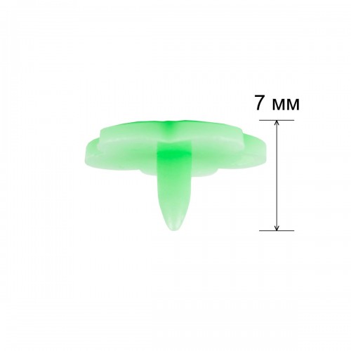 Кнопка "Micron"   POM-12 FL   Кнопки пластиковые   пластик  d 12 мм  15 шт. № 009 салатовый