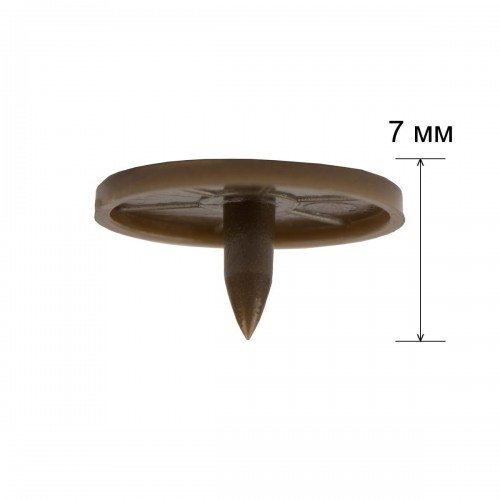 Кнопка "Micron"   POM-15   Кнопки пластиковые   пластик  d 15 мм  15 шт. № 015 коричневый
