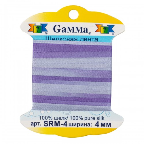 "Gamma"   шелковая   SRM-4   ФАСОВКА   0.2 -  4 мм  9.1 м ± 0.5 м M030 сиреневый/т. сиреневый