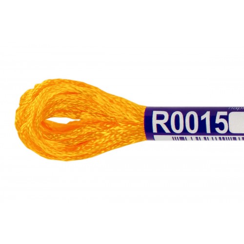 Нитки для вышивания "Gamma"   мулине   100\% вискоза   12 x  8 м R0015 т.желтый