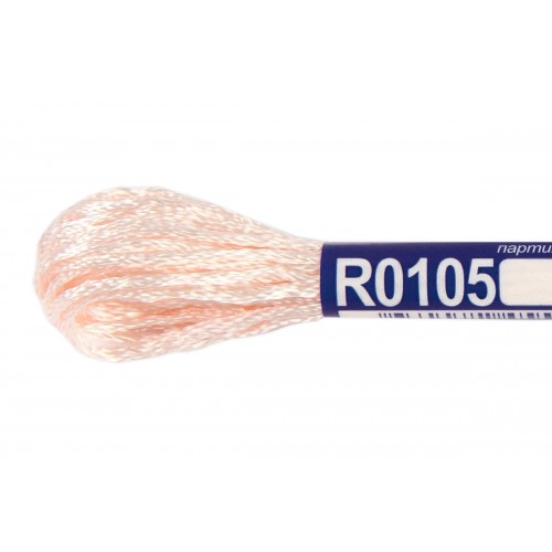 Нитки для вышивания "Gamma"   мулине   100\% вискоза   12 x  8 м R0105 бл.персиковый