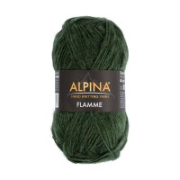 Пряжа ALPINA "FLAMME"   59\% хлопок, 29\% шерсть, 12\% акрил   10 шт. х  50 г  90 м ± 5 м №06 т.зеленый