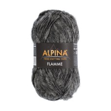 Пряжа ALPINA "FLAMME"   59\% хлопок, 29\% шерсть, 12\% акрил   10 шт. х  50 г  90 м ± 5 м №04 серый