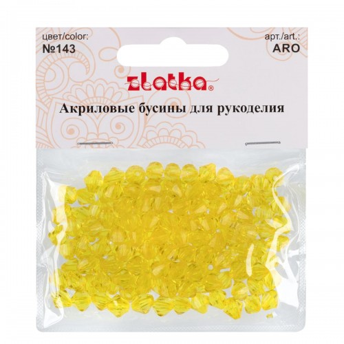 Бусина "Zlatka"   акрил   ARO   7 х 8 мм  25 г 143 желтый