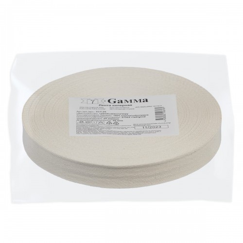 Лента киперная   25 мм  TCT-25   50 м суровый/ecru