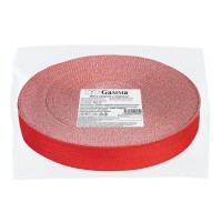 Лента киперная с люрексом   30 мм  TPTL-30   50 м красный-серебристый/red-silver