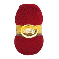 Пряжа ADELIA "NELLY"   70\% шерсть, 30\% акрил   5 шт. х  100 г  100 м ± 5 м №17 т.красный