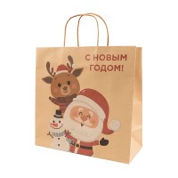 "Stilerra"   NTYM   подарочный крафт-пакет   150 г/кв.м  27.5 х  27.5 х  12 см  12 шт. 01