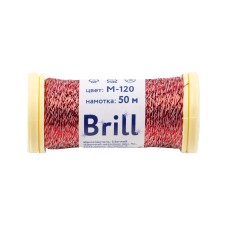Нитки для вышивания "Gamma"   "Brill" мулине М   металлик   100\% полиэстер   5 x  50 м M-120 белый/красный