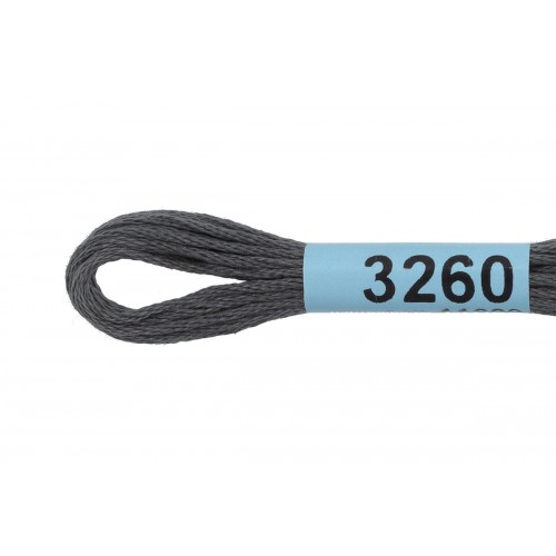 Нитки для вышивания "Gamma"    мулине  ( 3173-6115 )  100\% хлопок   24 x  8 м №3260 т.серый