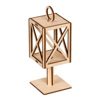 Заготовка для декорирования "Mr. Carving"   КЛ-20   Заготовка на подставке "Фонарик"   фанера   6  х 6 х  13.2 см .