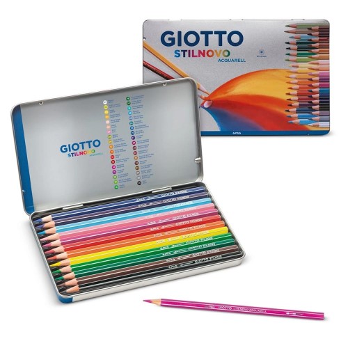 "Giotto"   Карандаши цветные акварельные деревянные SCAT METALLO   заточенный   36 цв. F25640000