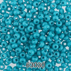 Бисер Чехия круглый 2   10/0   2.3 мм  500 г 63030 (Ф293) бирюзовый