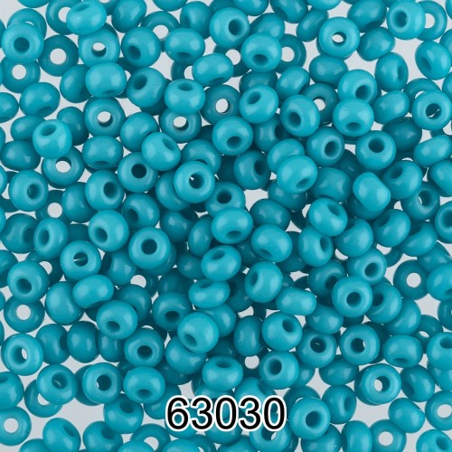 Бисер Чехия круглый 2   10/0   2.3 мм  500 г 63030 (Ф293) бирюзовый