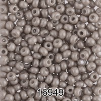 Бисер Чехия круглый 4   10/0   2.3 мм  500 г 16949 (Ф311) серый