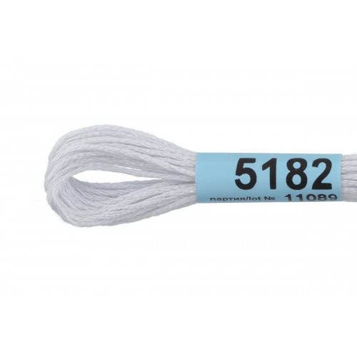 Нитки для вышивания "Gamma"    мулине  ( 3173-6115 )  100\% хлопок   24 x  8 м №5182 св.св.серый