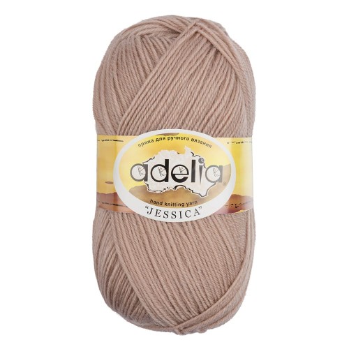 Пряжа ADELIA "JESSICA"   67\% шерсть, 33\% полиэстер   5 шт. х  100 г  260 м ± 10 м №18 бежевый