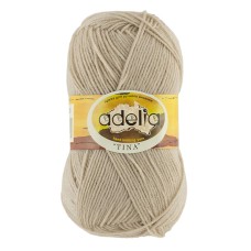 Пряжа ADELIA "TINA"   100\% акрил   5 шт. х  100 г  308 м ± 10 м №135 песочный
