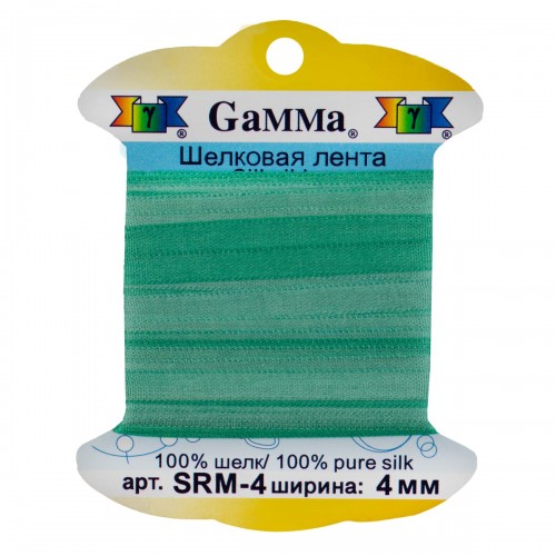 "Gamma"   шелковая   SRM-4   ФАСОВКА   0.2 -  4 мм  9.1 м ± 0.5 м M014 бл.зеленый/св.зеленый