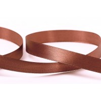 Лента атласная 12 мм ( 1/2 ")  "Gamma"   33 м ± 2 м №100 т.коричневый