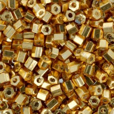 Бисер Япония "TOHO" 11/0   HEXAGON №5   2.2 мм  500 г №0557 золотой