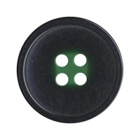 Пуговица костюмная с проколами "Gamma"   DX 0029   24 " ( 15 мм)  12 шт №008/084 черный/зеленый