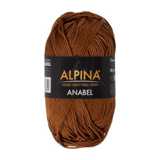 Пряжа ALPINA "ANABEL"   100\% мерсеризованный хлопок   10 шт. х  50 г  120 м ± 6 м №1037 коричневый