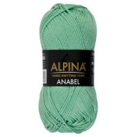 Пряжа ALPINA "ANABEL"   100\% мерсеризованный хлопок   10 шт. х  50 г  120 м ± 6 м №563 св.зелёный