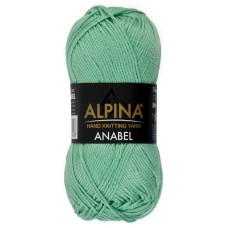 Пряжа ALPINA "ANABEL"   100\% мерсеризованный хлопок   10 шт. х  50 г  120 м ± 6 м №563 св.зелёный