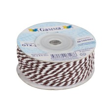 Шнур "Gamma"   2 мм  GTX-25   бечевка   25 м ± 0.5 м №100/001 коричневый/белый