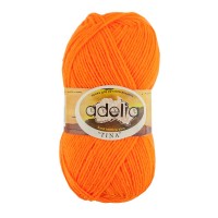 Пряжа ADELIA "TINA"   100\% акрил   5 шт. х  100 г  308 м ± 10 м №165 неон.оранжевый