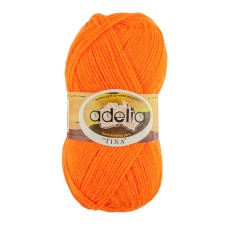 Пряжа ADELIA "TINA"   100\% акрил   5 шт. х  100 г  308 м ± 10 м №165 неон.оранжевый