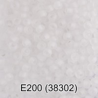 Бисер Чехия "GAMMA" круглый 5   10/0   2.3 мм  50 г  1-й сорт E200 прозрачный мат. ( 38302 )