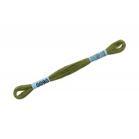 Нитки для вышивания "Gamma"    мулине  ( 0001-0206 )  100\% хлопок   24 x  8 м №0090 св-хаки