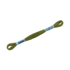 Нитки для вышивания "Gamma"    мулине  ( 0001-0206 )  100\% хлопок   24 x  8 м №0090 св-хаки