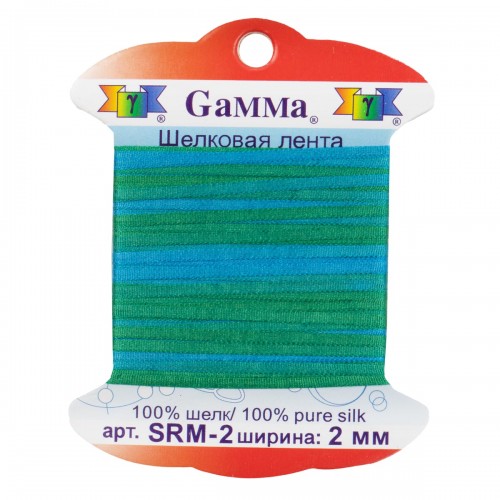 "Gamma"   шелковая   SRM-2   ФАСОВКА   0.2 -  2 мм  9.1 м ± 0.5 м M110 бирюзовый/зеленый