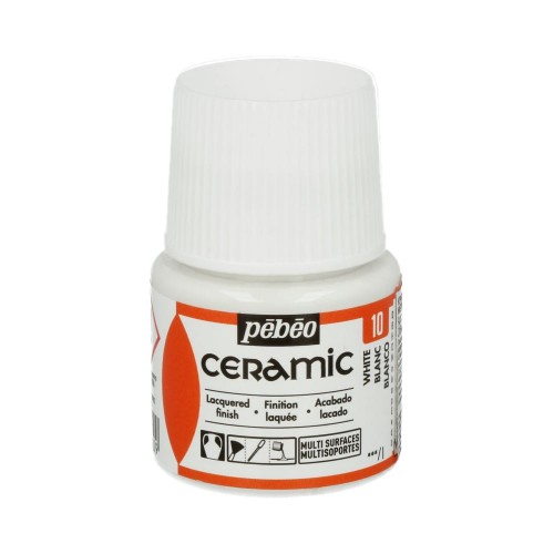 "PEBEO"   Краска по керамике и металлу Ceramic   45 мл 025-010 белый