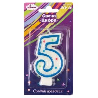 "BOOMZEE"   Свеча для торта "Цифра"   BCD-06   20.25 г  12 х  1 шт. 5