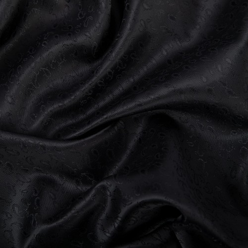 Ткань подкладочная "Gamma"   Taffeta с рисунком   JTR   52\% полиэстер, 48\% вискоза   145 см ± 2 см №139 черный (огурцы)