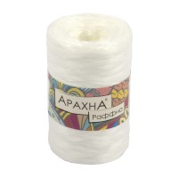 Пряжа ARACHNA "Raffia"   100\% полипропилен   5 шт. х  50 г ± 10 г  200 м ± 12 м №01 БЕЛЫЙ