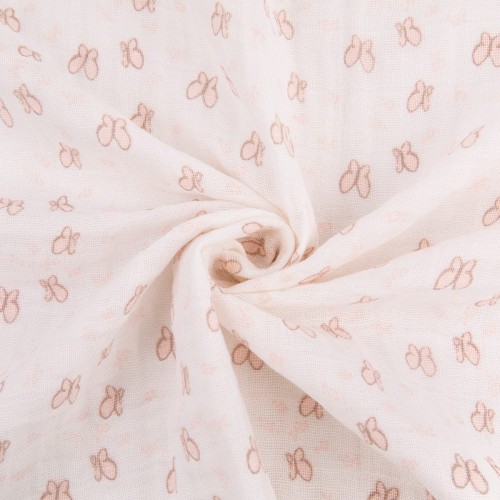 Ткань "PEPPY"   Ткань муслиновая   ФАСОВКА   EMBRACE   100\% хлопок   100 х  125 см  Shannon Fabrics butterfly pink