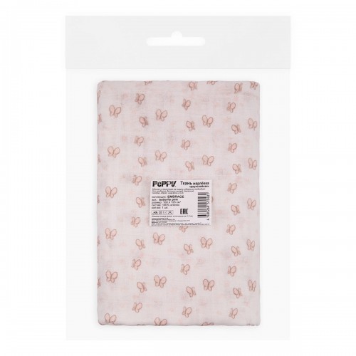 Ткань "PEPPY"   Ткань муслиновая   ФАСОВКА   EMBRACE   100\% хлопок   100 х  125 см  Shannon Fabrics butterfly pink